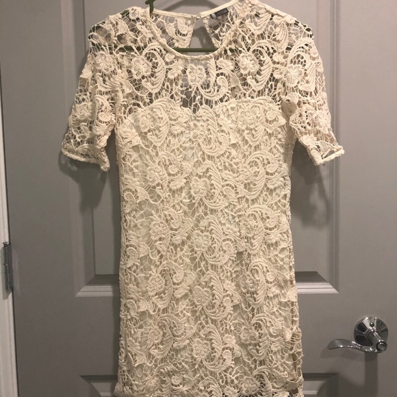 Cream Lace Dress - Picture 1 of 3